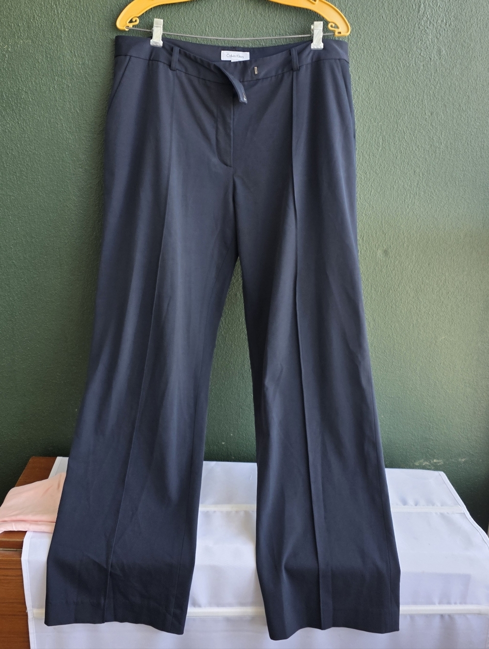 Calvin Klein Black Straight-Leg Dress Pants